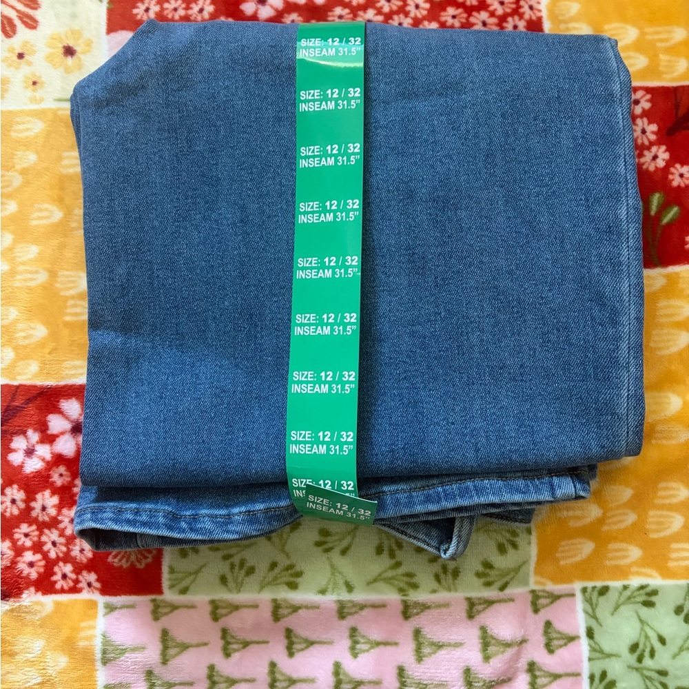❤️Well Worn Women's Blue Wide Leg Jeans Size 12x32 New with tag - Picture 2 of 4